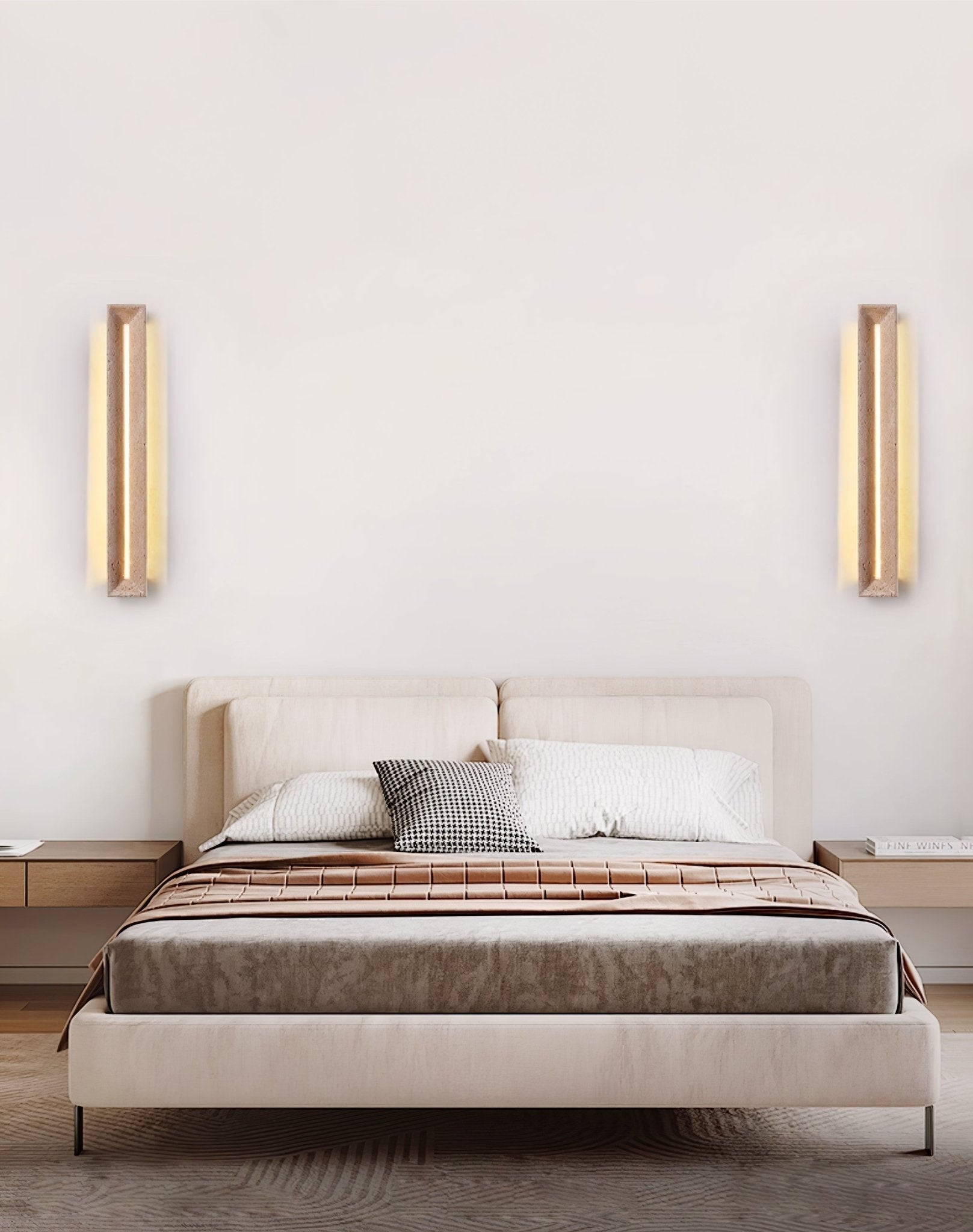 Anoren Minimalist Travertine Wall Light - Blowlighting