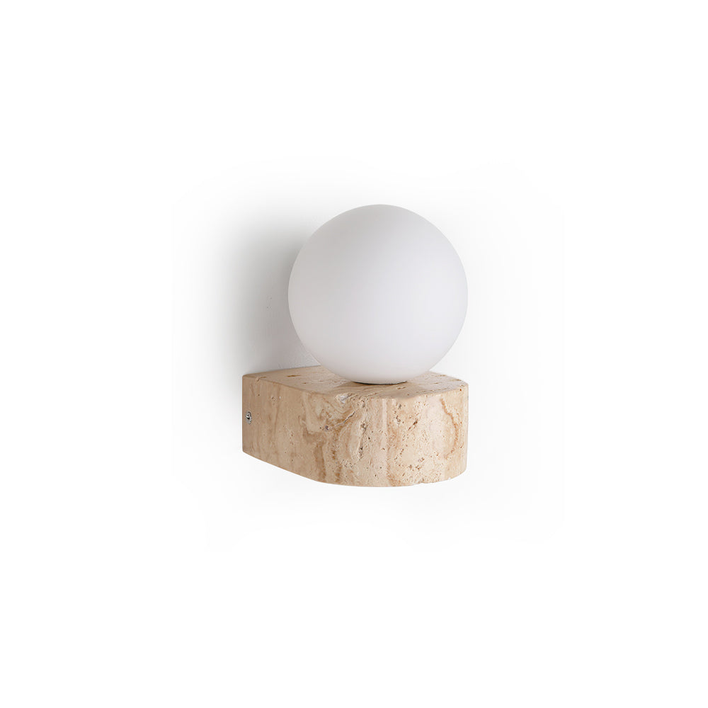Solace Minimalist Travertine Wall Light