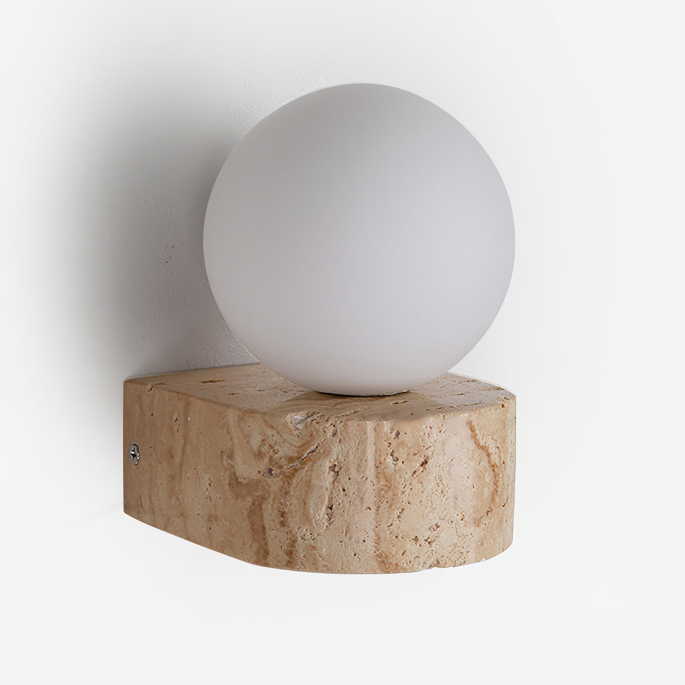 Solace Minimalist Travertine Wall Light