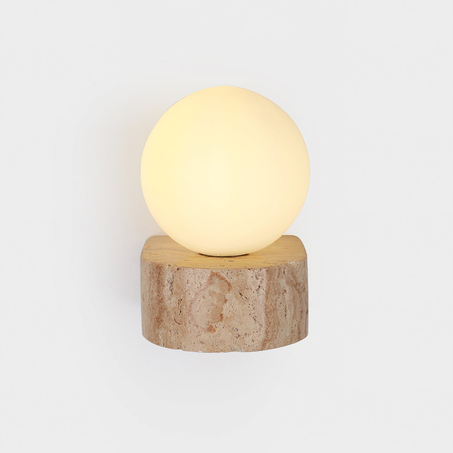 Solace Minimalist Travertine Wall Light