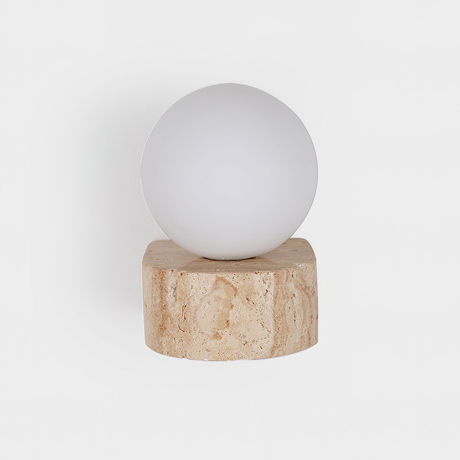 Solace Minimalist Travertine Wall Light