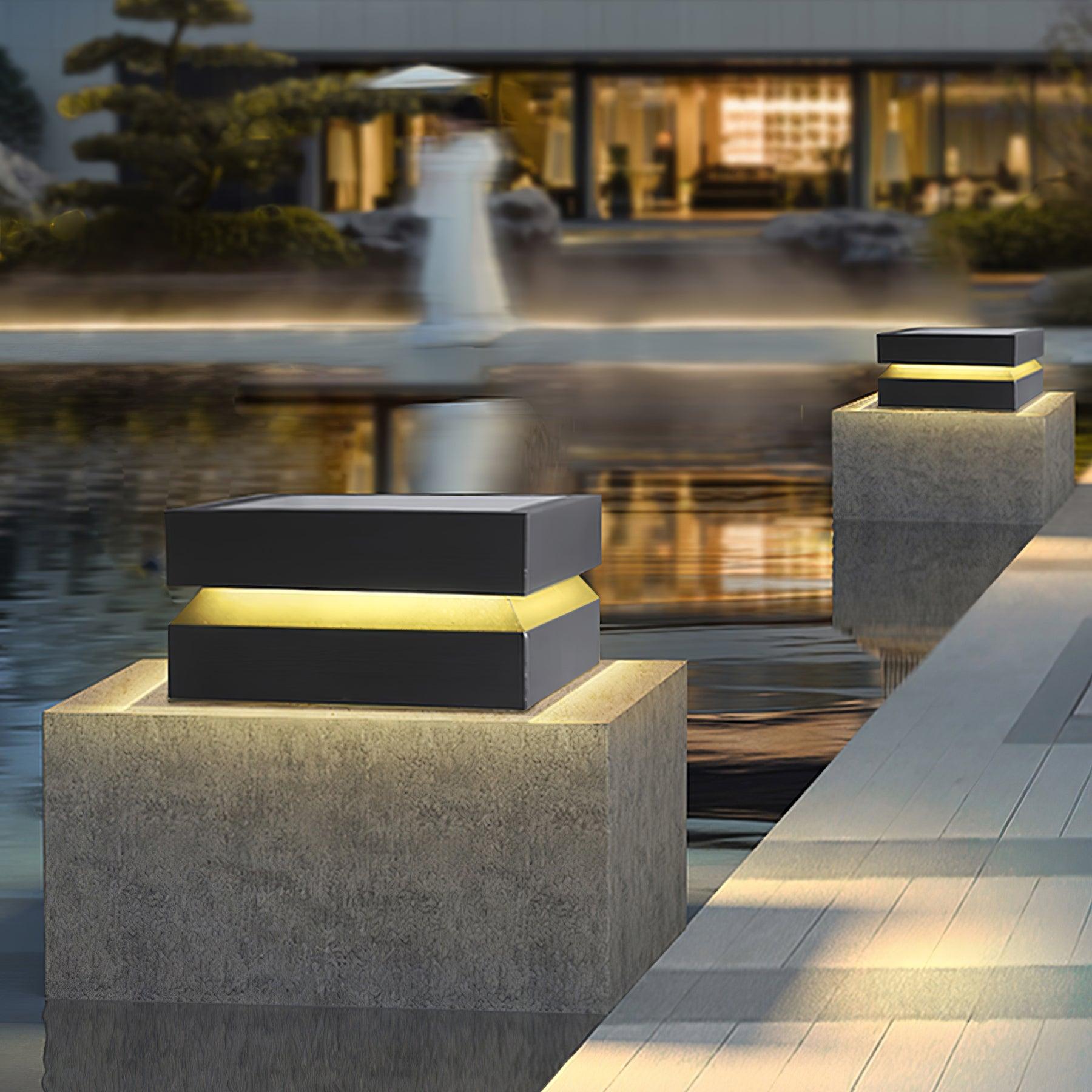 Square Post Outdoor Light - Blowlighting