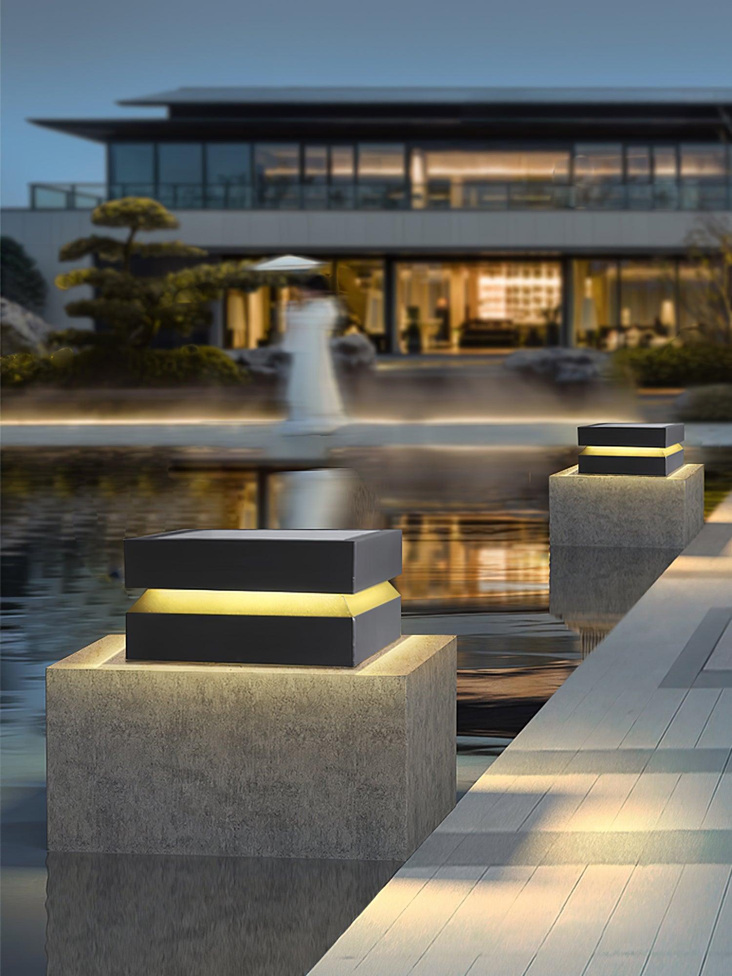Square Post Outdoor Light - Blowlighting