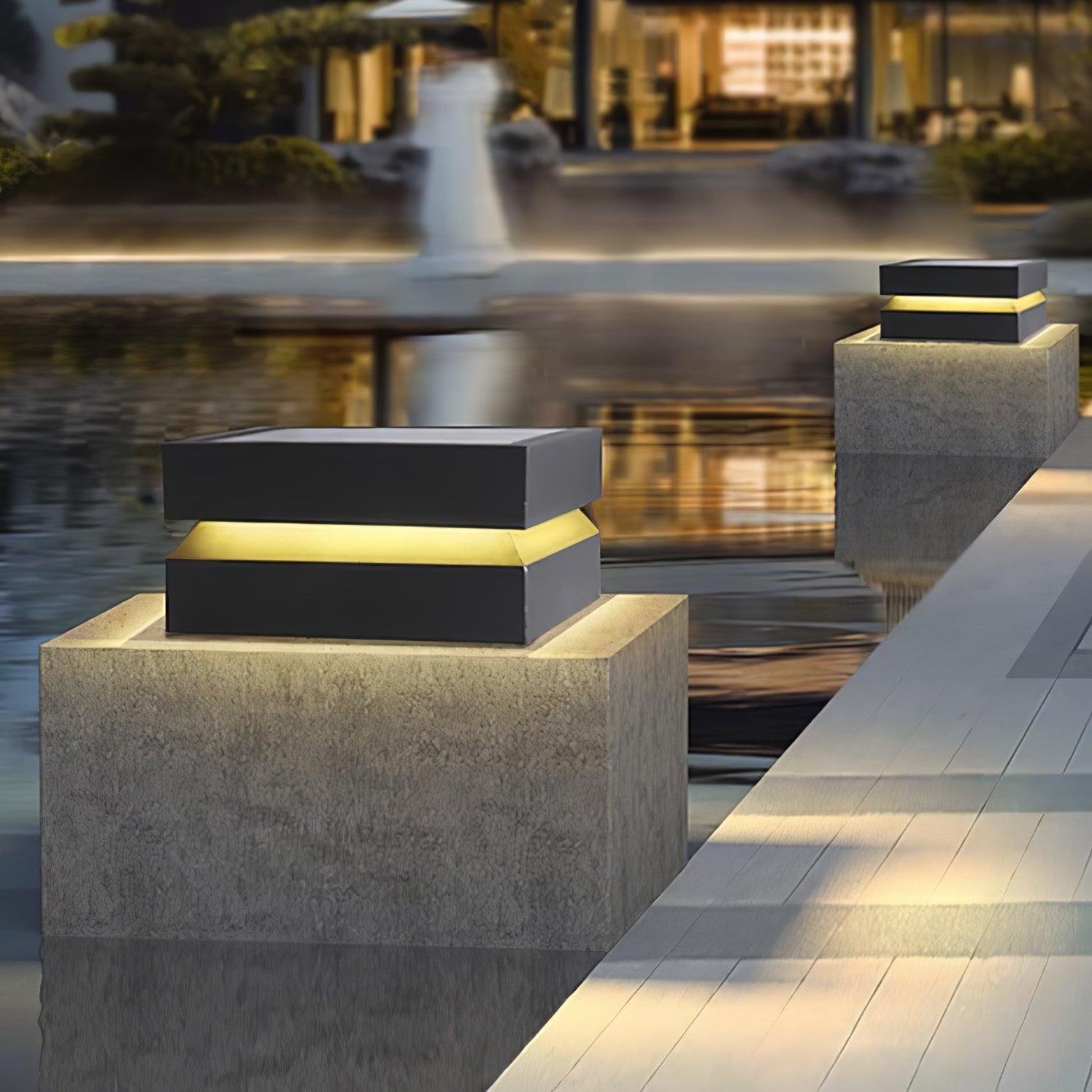Square Post Outdoor Light - Blowlighting