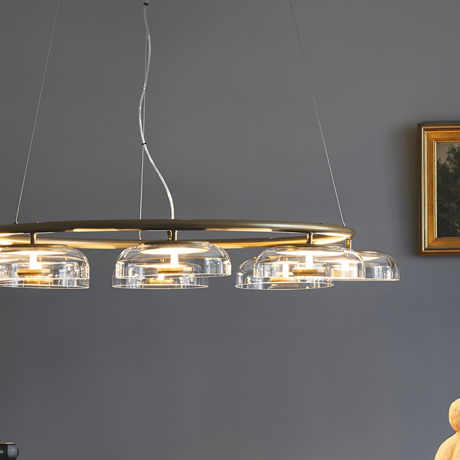 Aethera Circular Glass Chandelier - Blowlighting