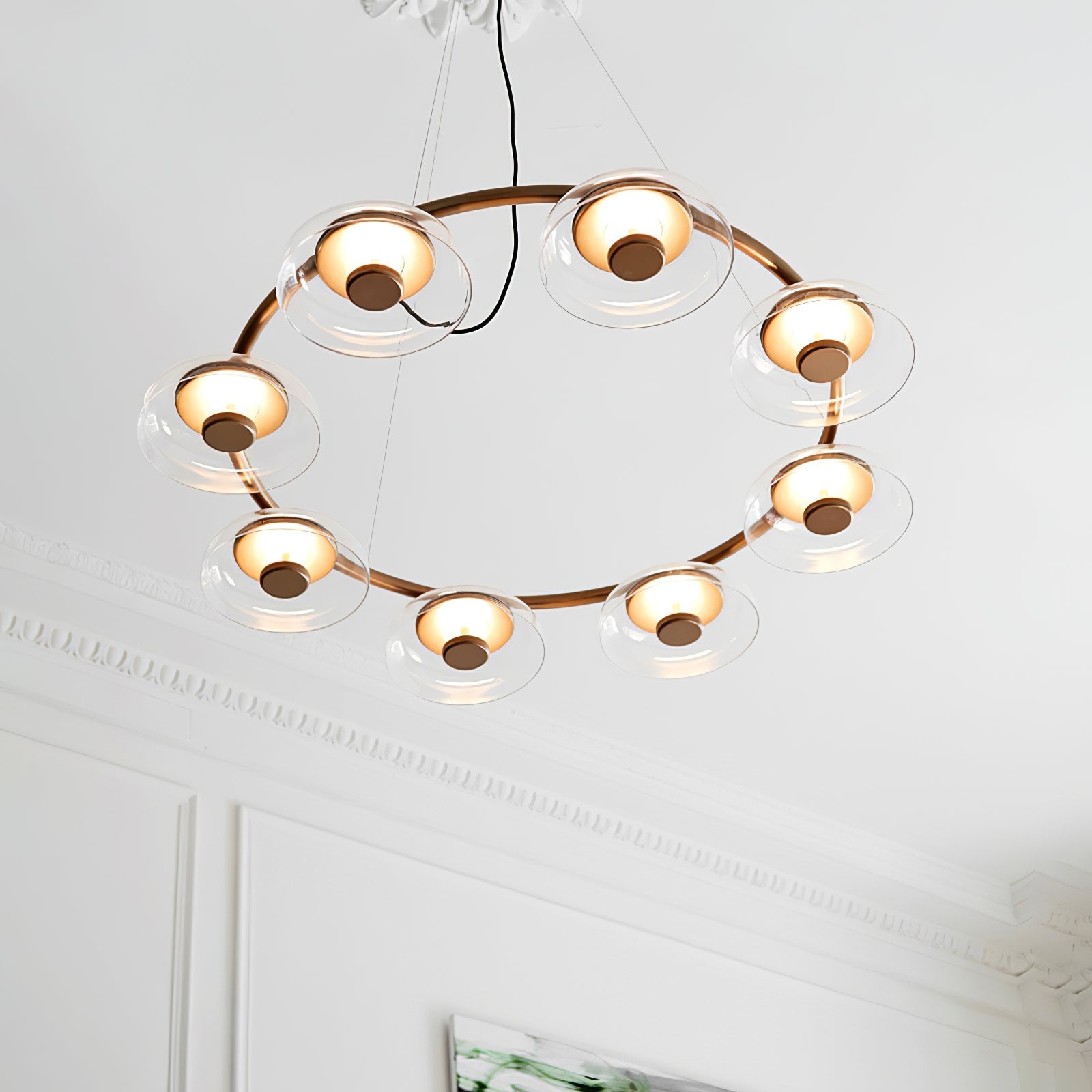 Aethera Circular Glass Chandelier - Blowlighting