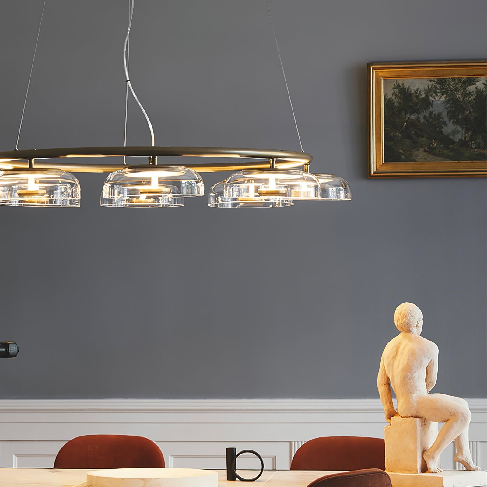 Aethera Circular Glass Chandelier - Blowlighting