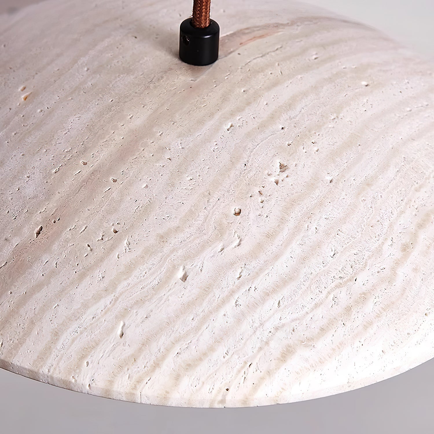 Zodore Wide-Brim Travertine Pendant Light - Blowlighting
