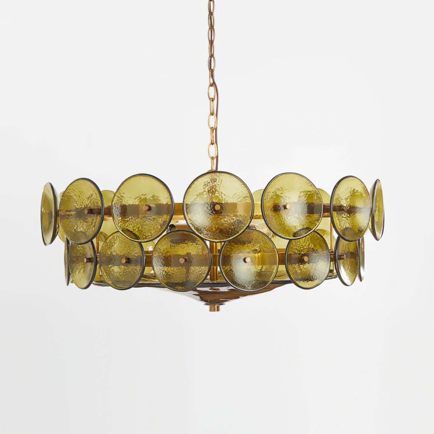 Aurora Chandelier Murano Glass Disc Vintage - Blowlighting