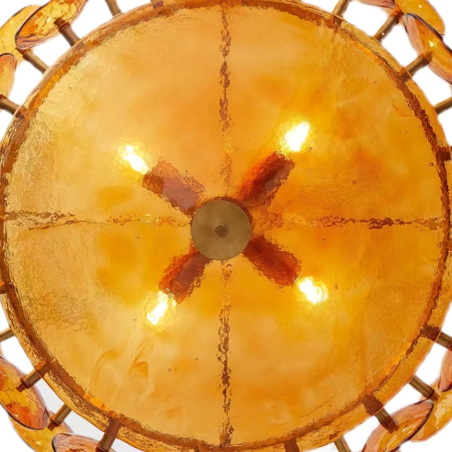 Aurora Chandelier Murano Glass Disc Vintage - Blowlighting