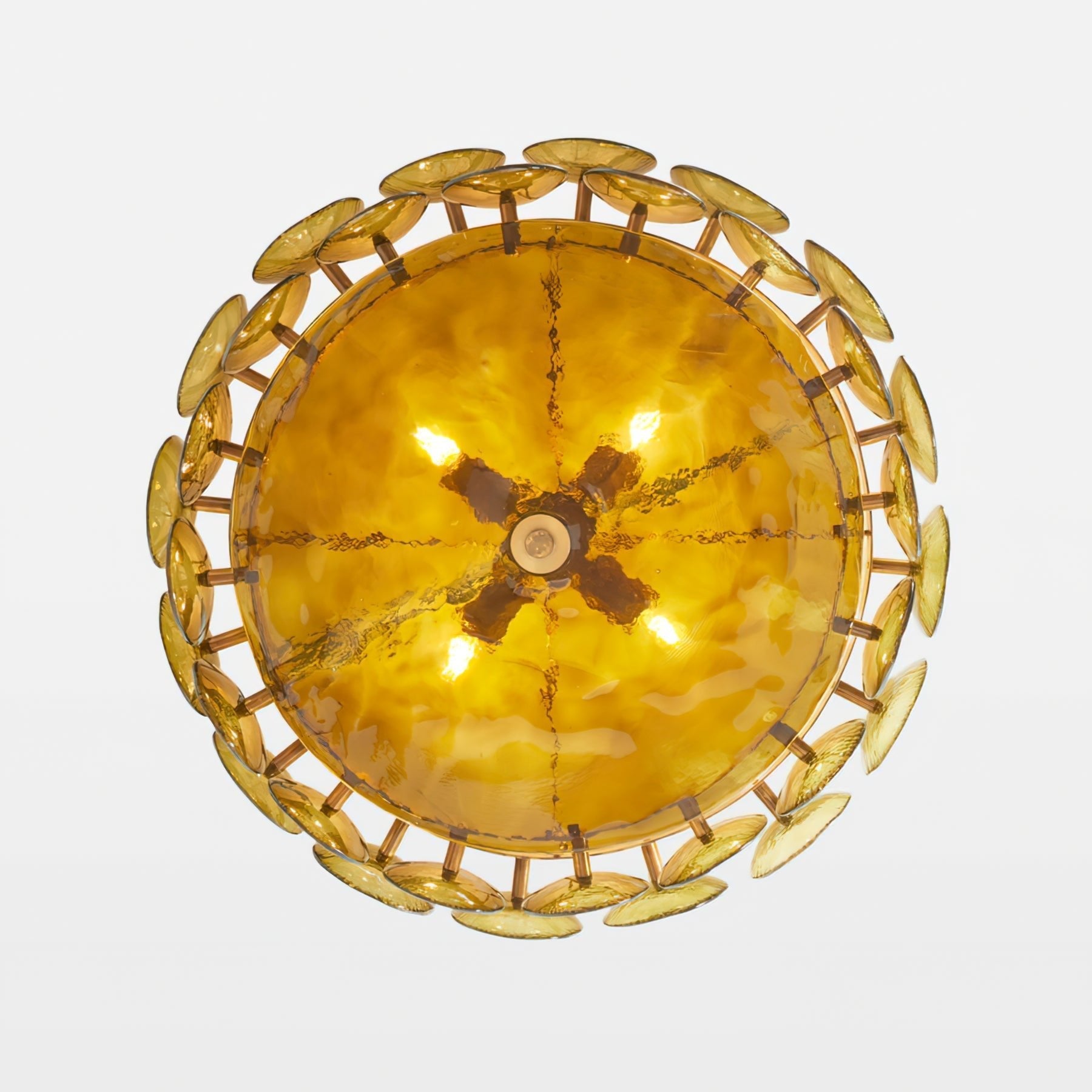 Aurora Chandelier Murano Glass Disc Vintage - Blowlighting