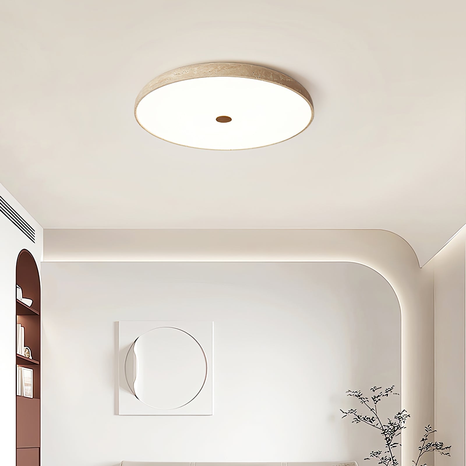 Orzoror Minimalist Travertine Ceiling Light - Blowlighting