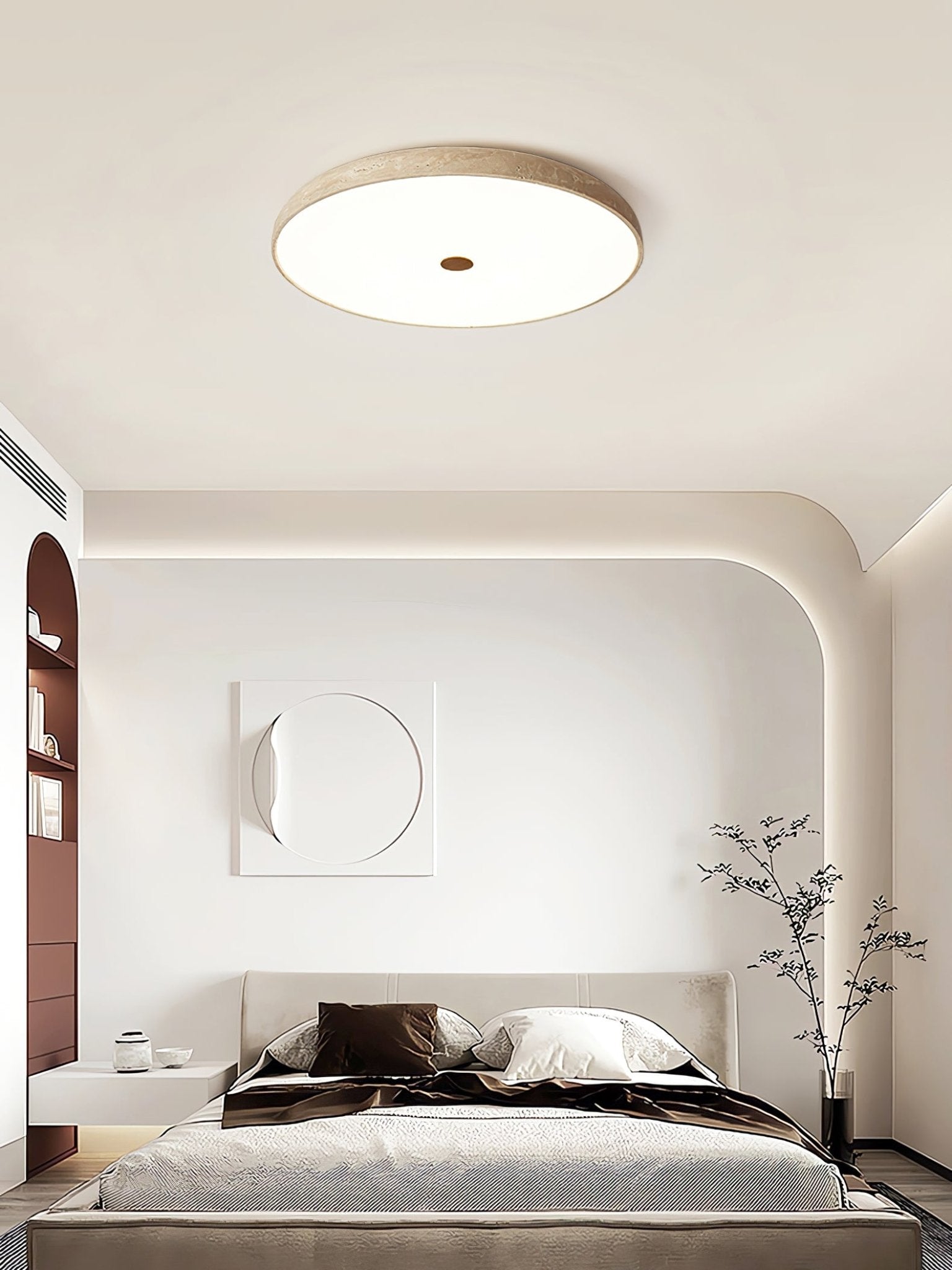 Orzoror Minimalist Travertine Ceiling Light - Blowlighting