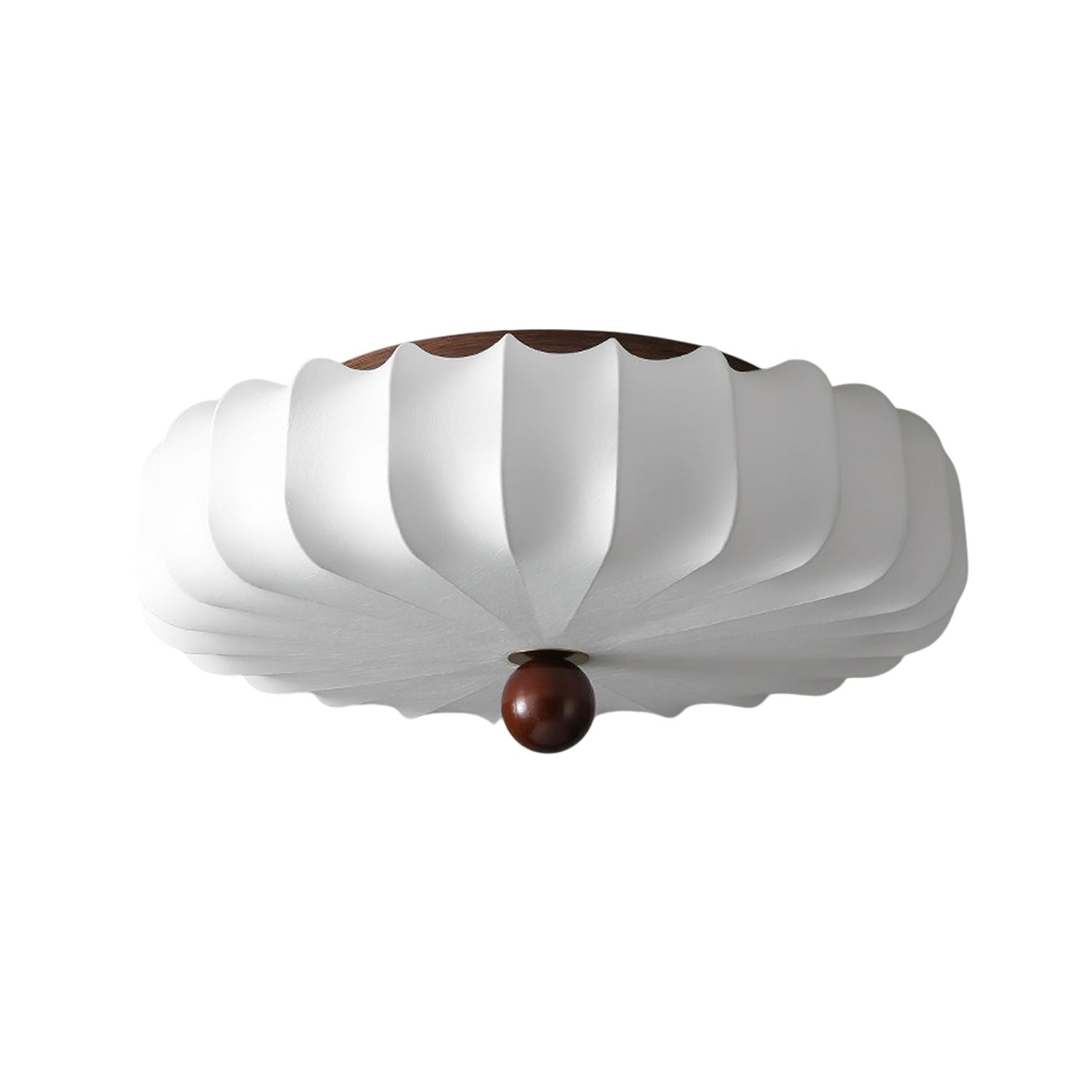 Zotala Petal Fabric Wood Flush Mount Ceiling Light - Blowlighting