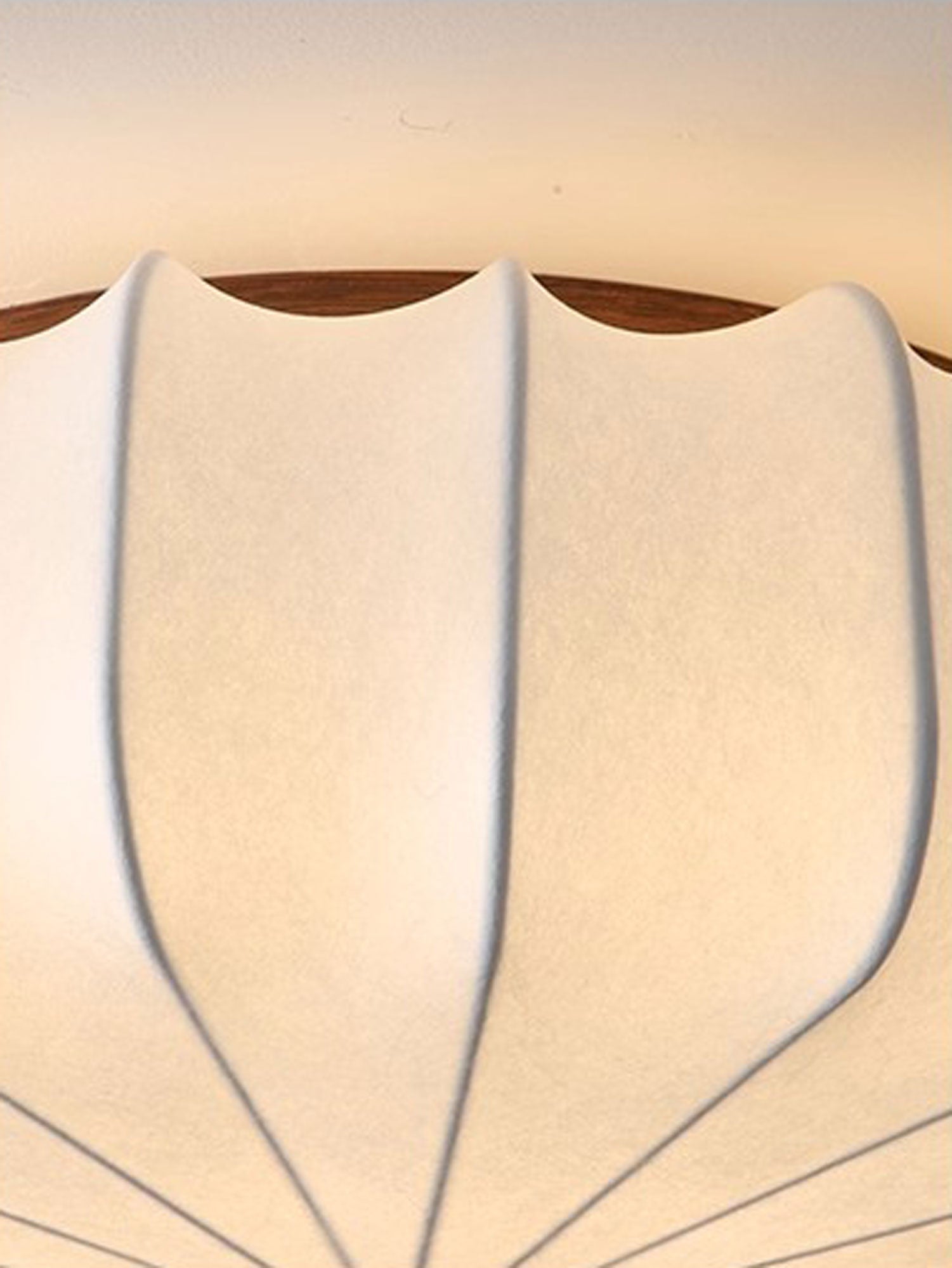 Zotala Petal Fabric Wood Flush Mount Ceiling Light - Blowlighting