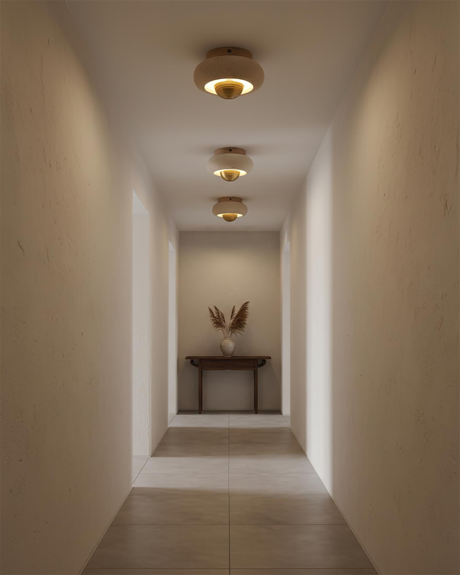 Solinor Wabi-Sabi Travertine Ceiling Light