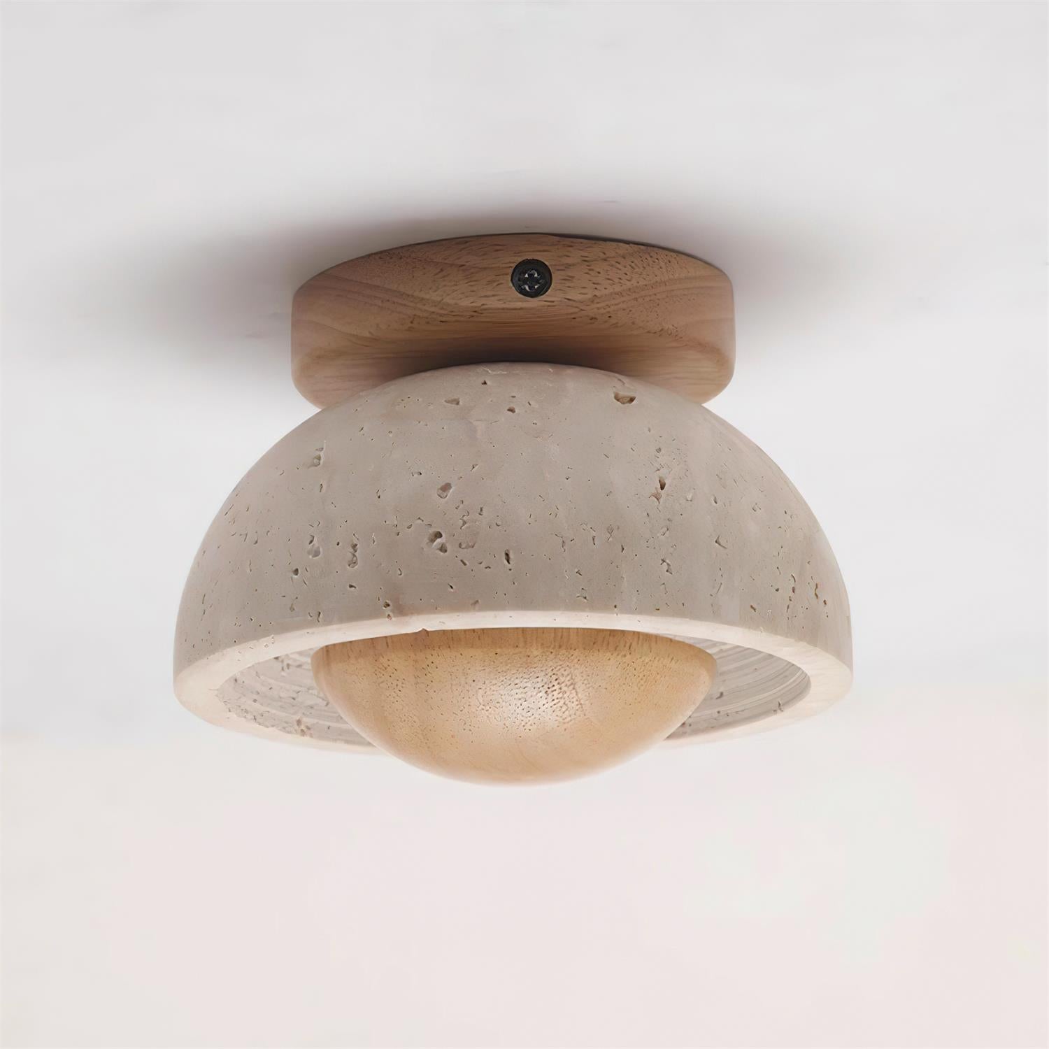 Solinor Wabi-Sabi Travertine Ceiling Light