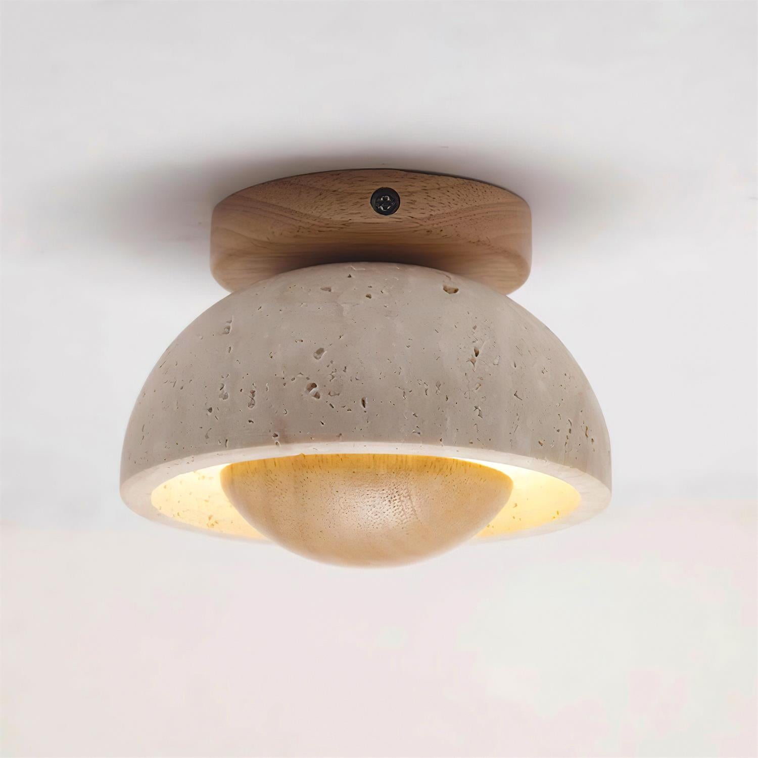 Solinor Wabi-Sabi Travertine Ceiling Light