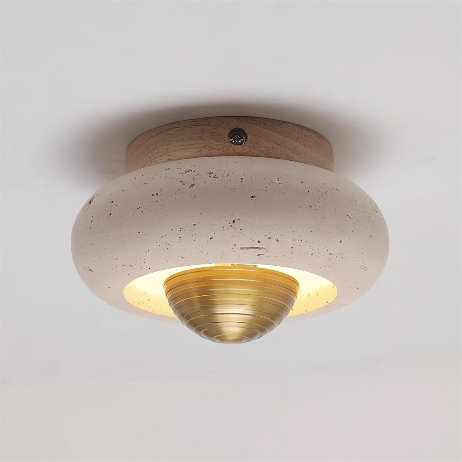 Solinor Wabi-Sabi Travertine Ceiling Light