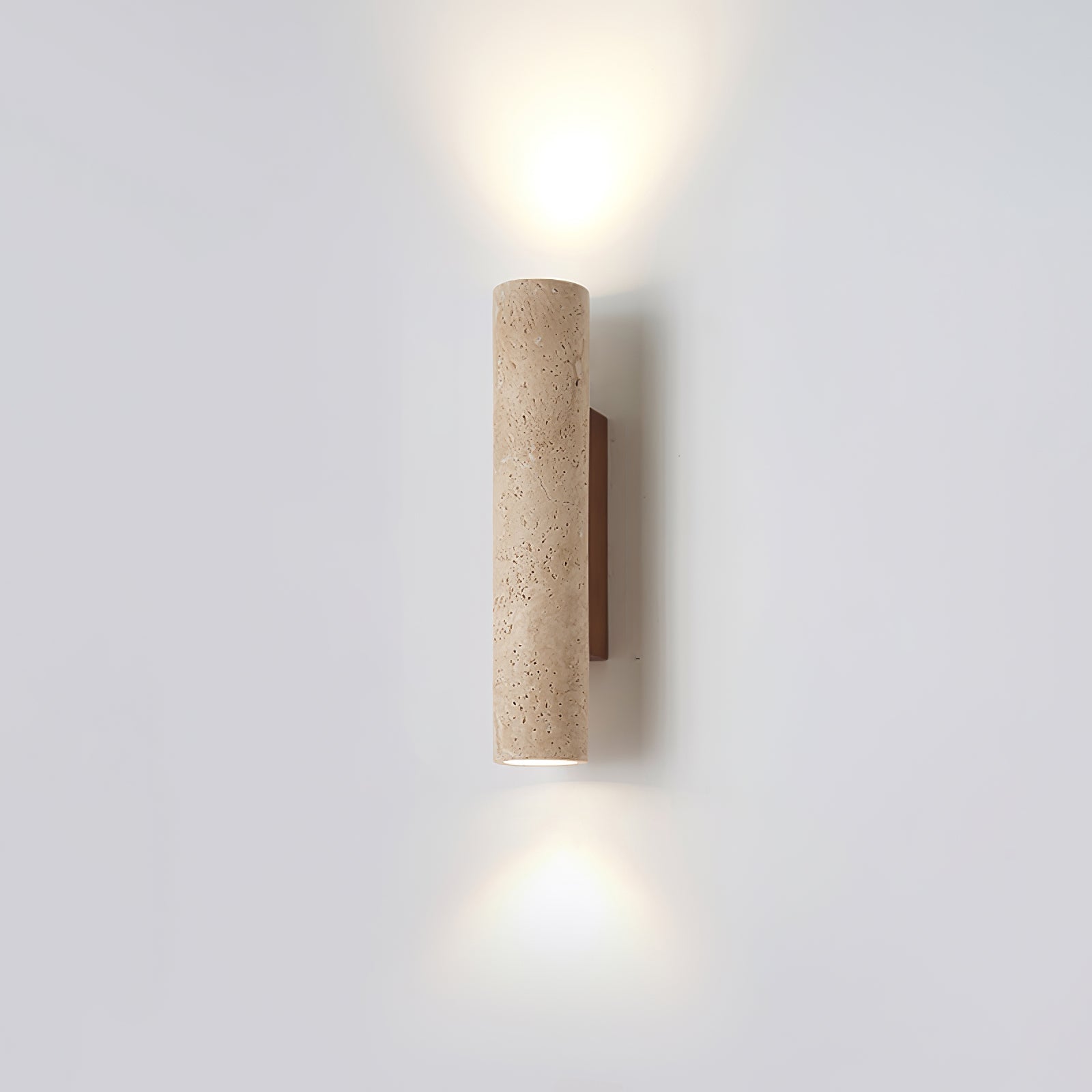 Olvaros Slim Cylinder Travertine Wall Light - Blowlighting