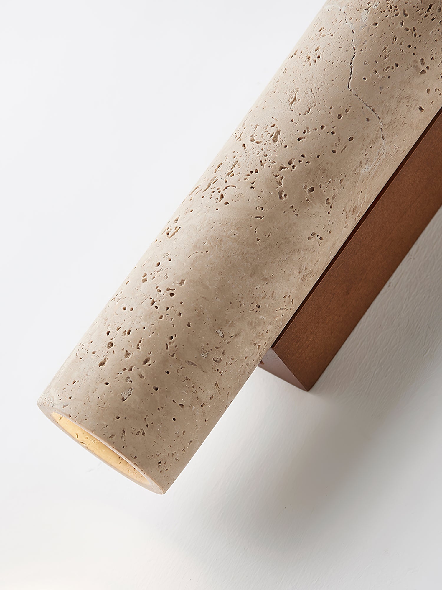 Olvaros Slim Cylinder Travertine Wall Light - Blowlighting