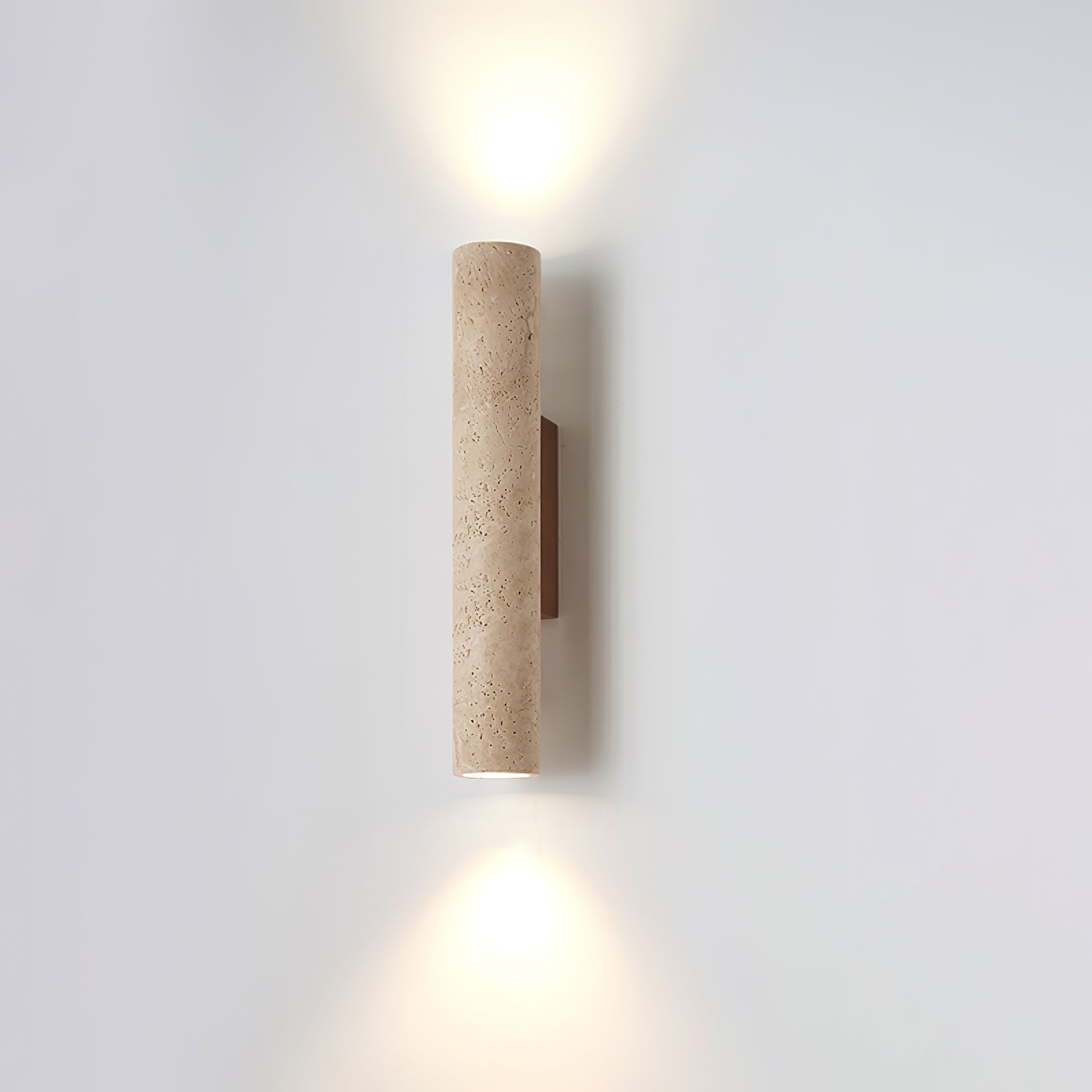 Olvaros Slim Cylinder Travertine Wall Light - Blowlighting