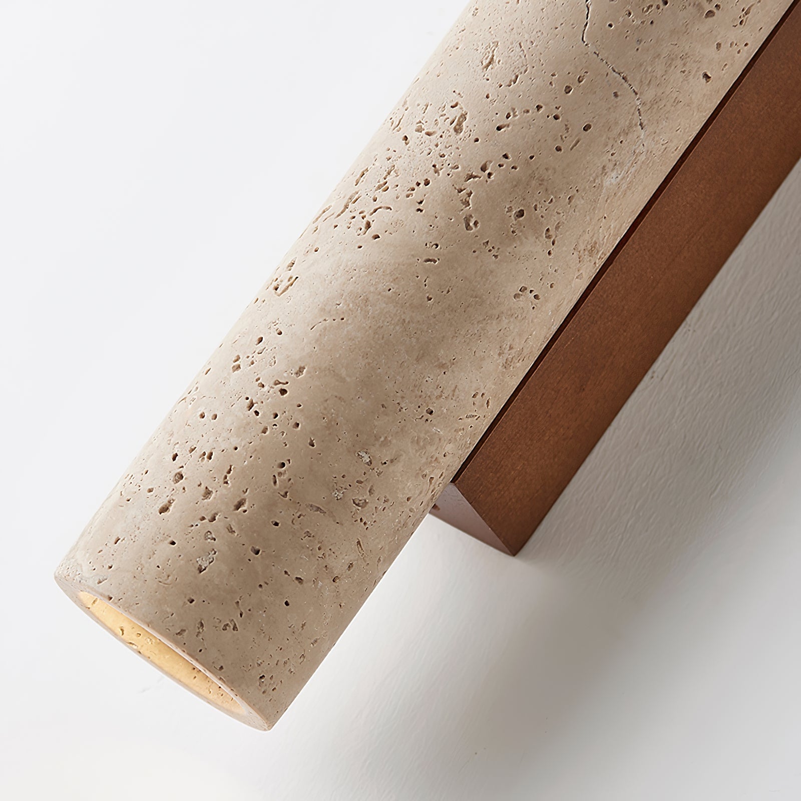 Olvaros Slim Cylinder Travertine Wall Light - Blowlighting