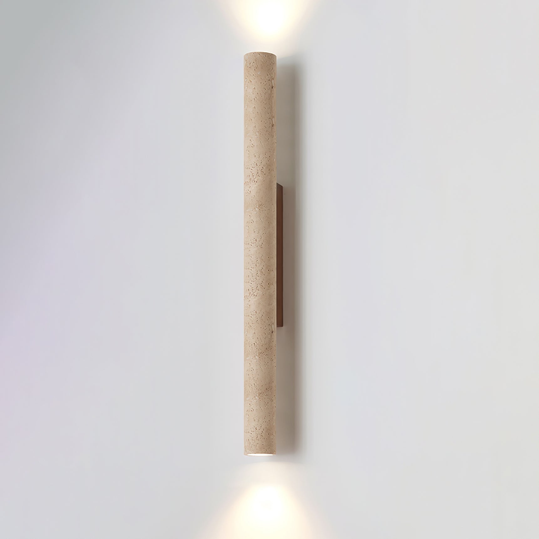 Olvaros Slim Cylinder Travertine Wall Light - Blowlighting