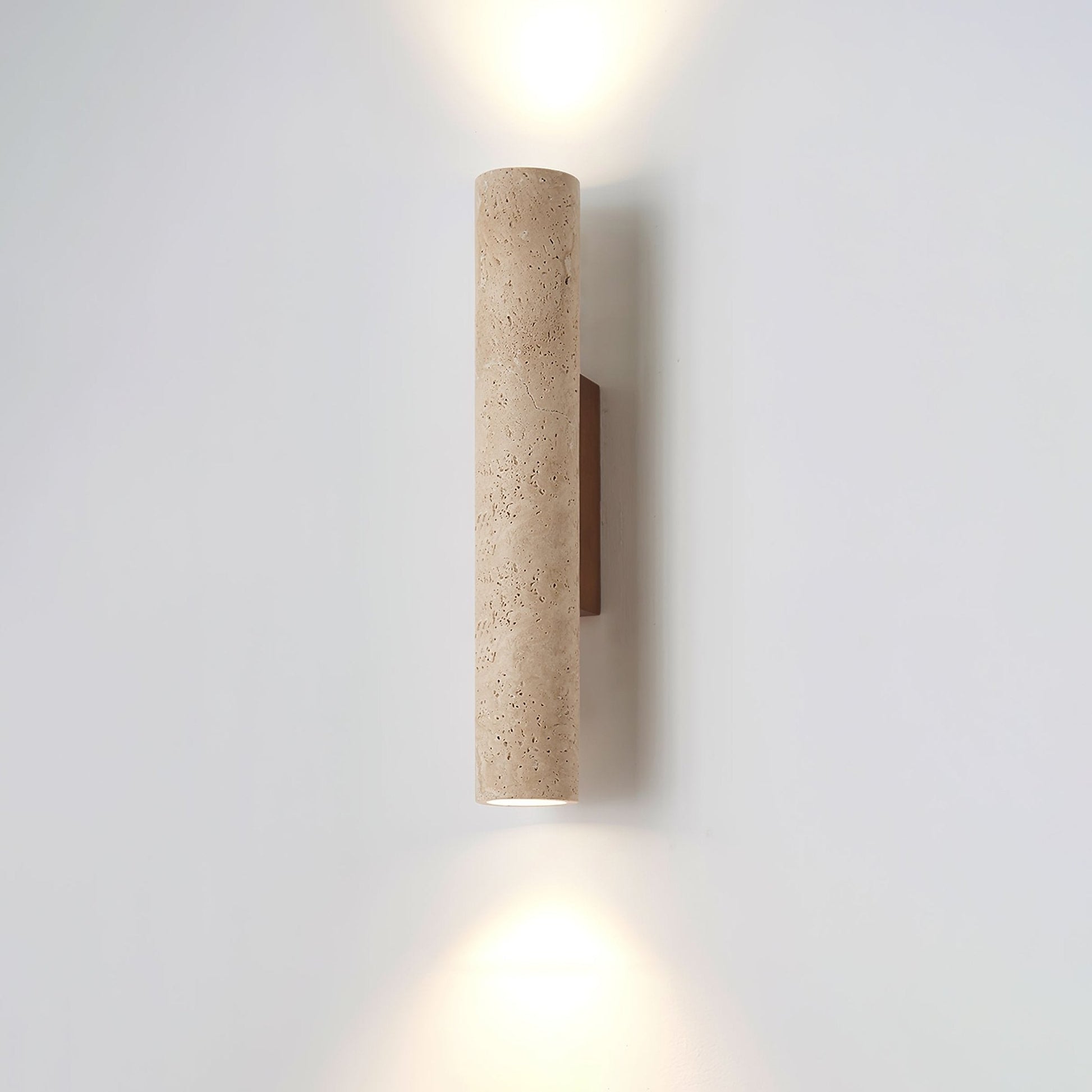 Olvaros Slim Cylinder Travertine Wall Light - Blowlighting
