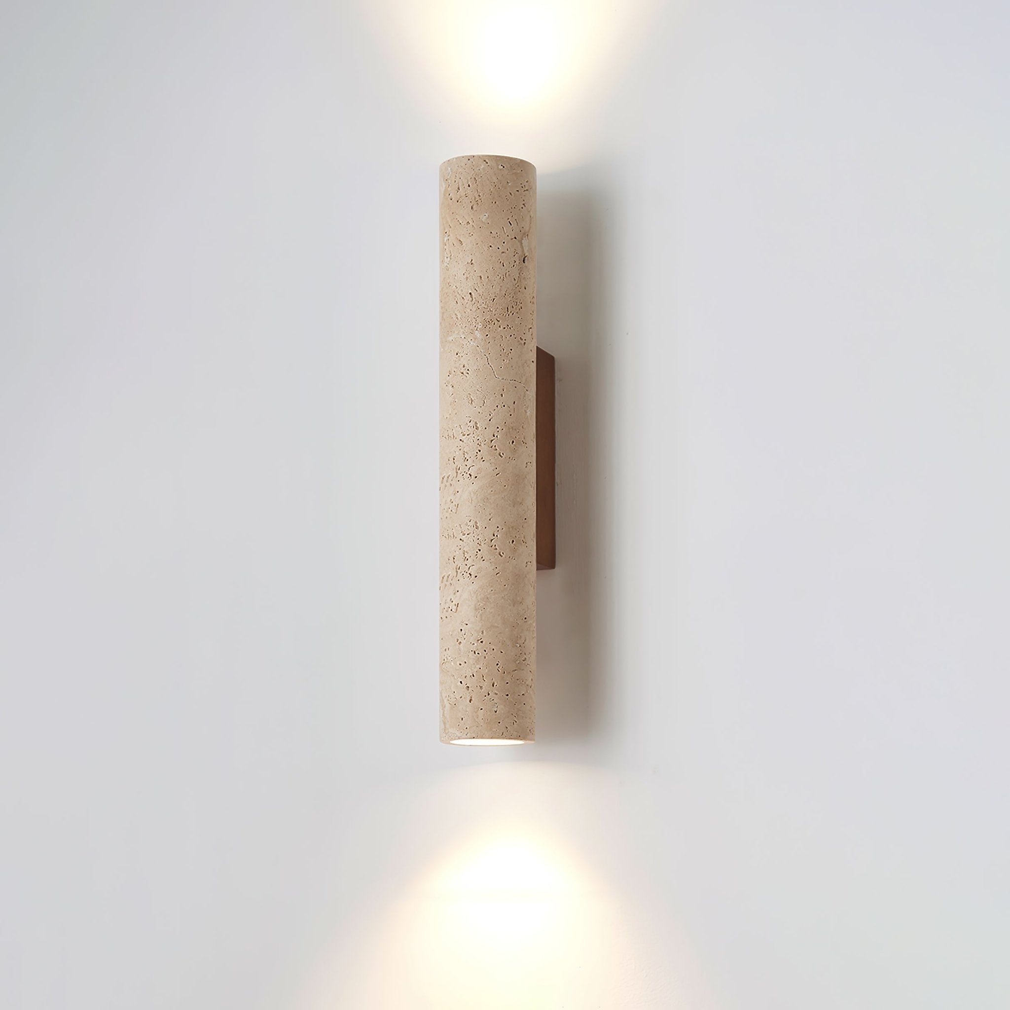 Olvaros Slim Cylinder Travertine Wall Light - Blowlighting