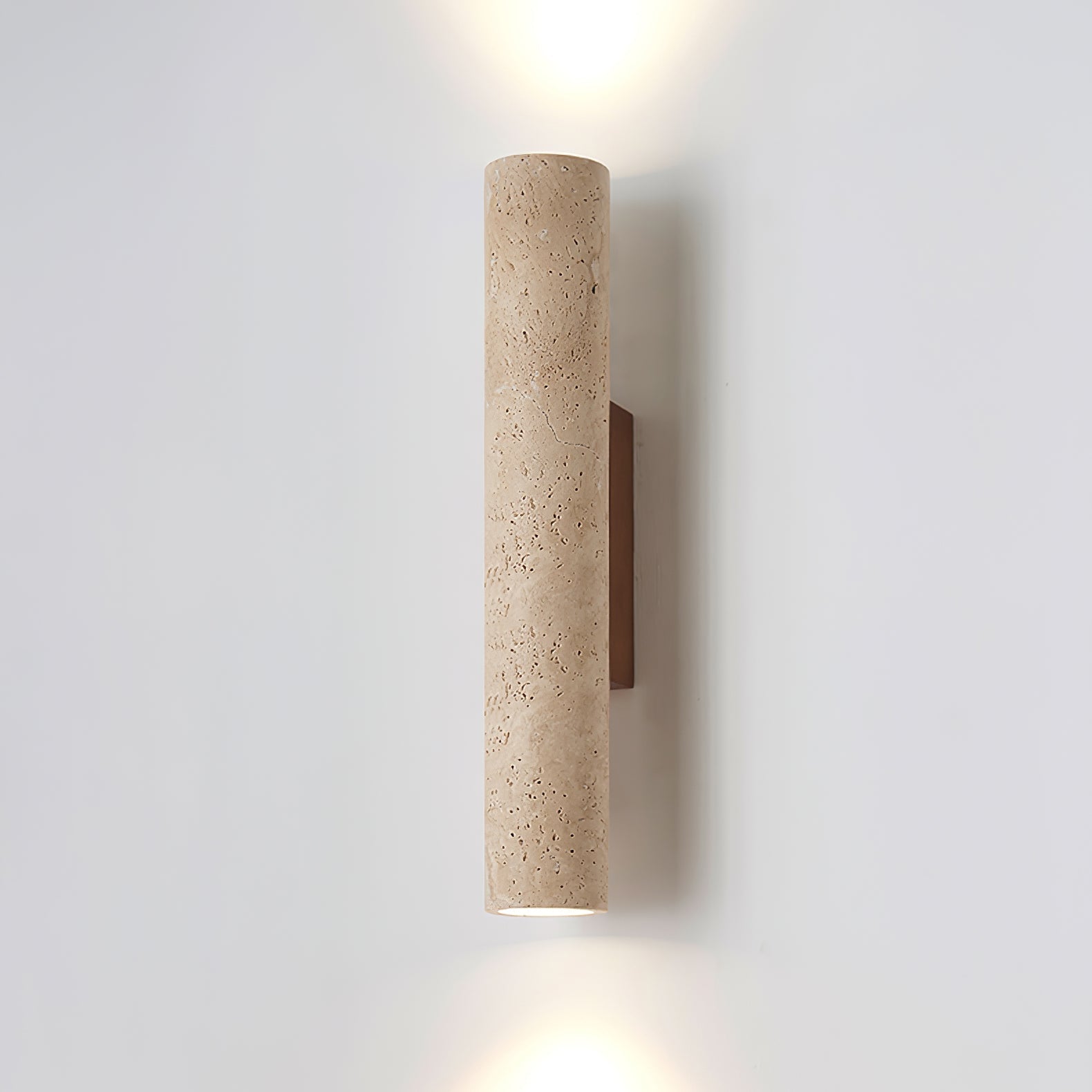 Olvaros Slim Cylinder Travertine Wall Light - Blowlighting
