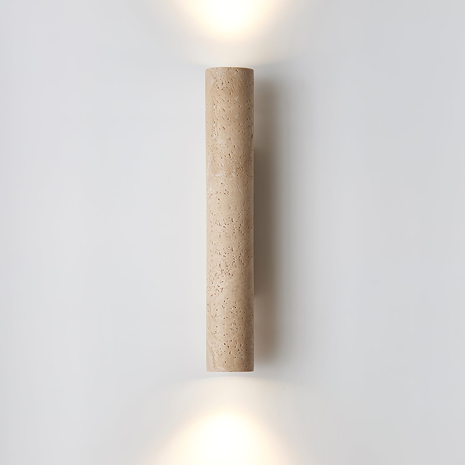Olvaros Slim Cylinder Travertine Wall Light - Blowlighting
