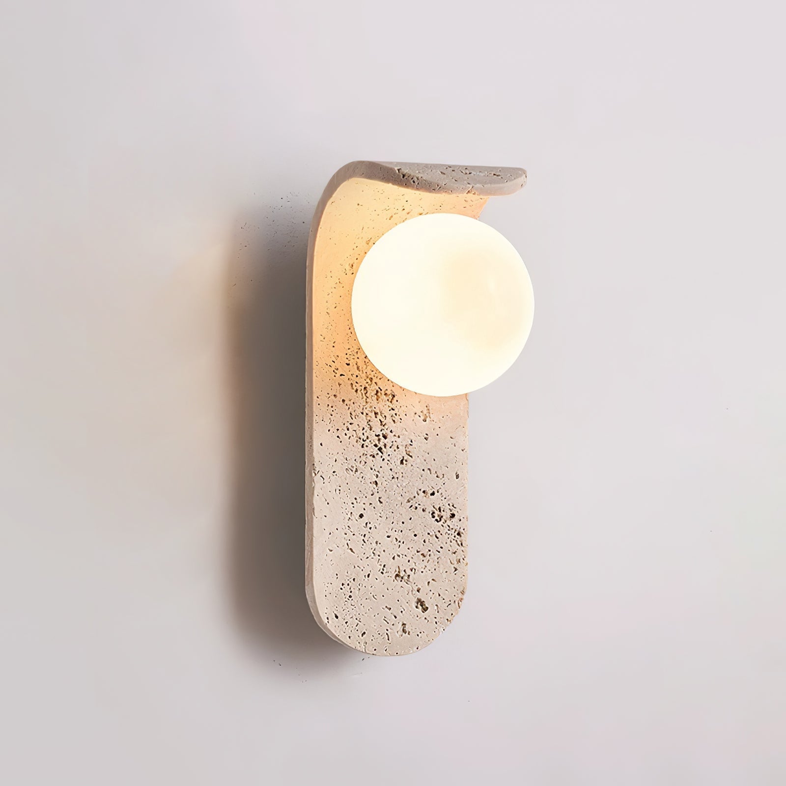 Cutalos Sconce-Frame Travertine Wall Light - Blowlighting