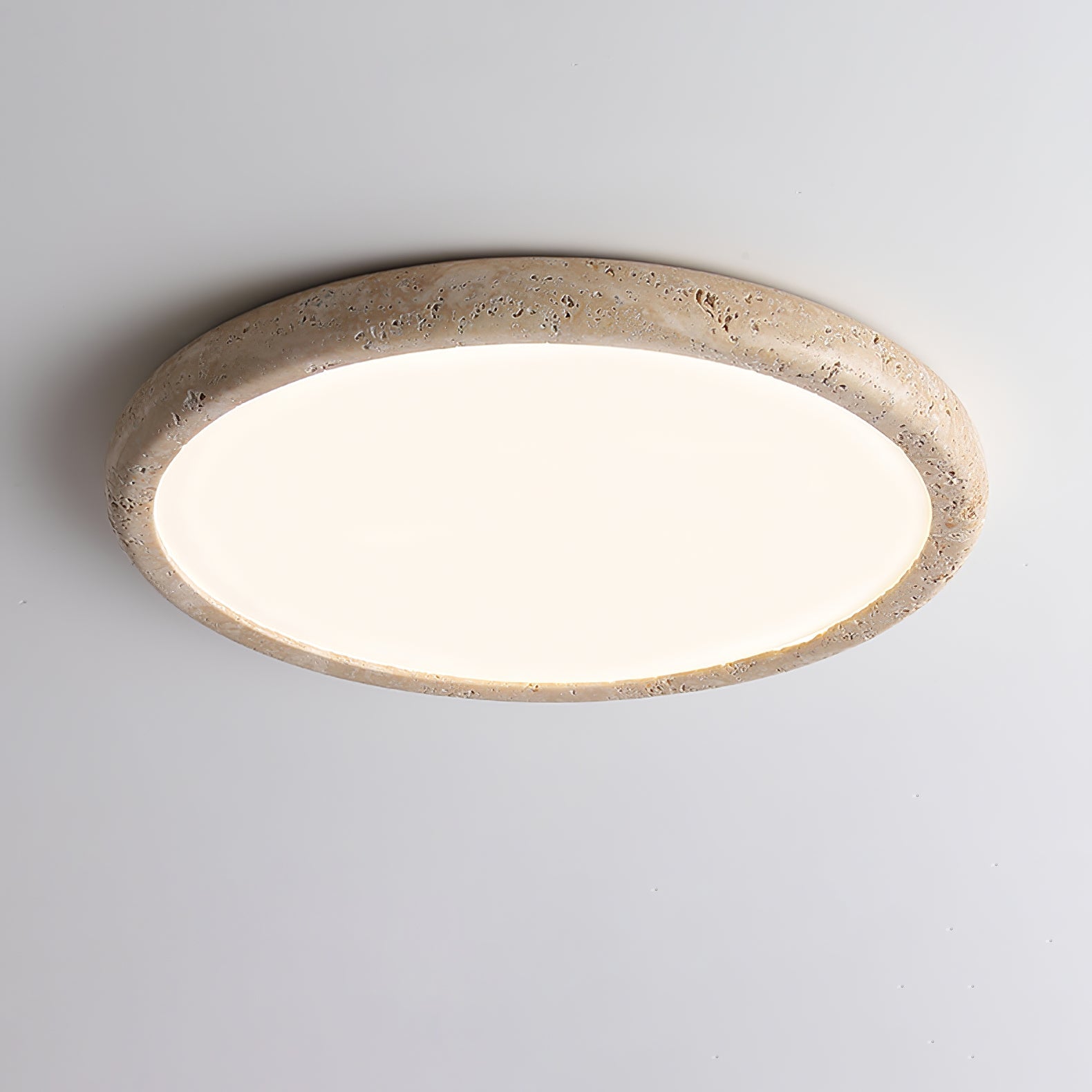 Aurrina Ring Frame Travertine Ceiling Light - Blowlighting