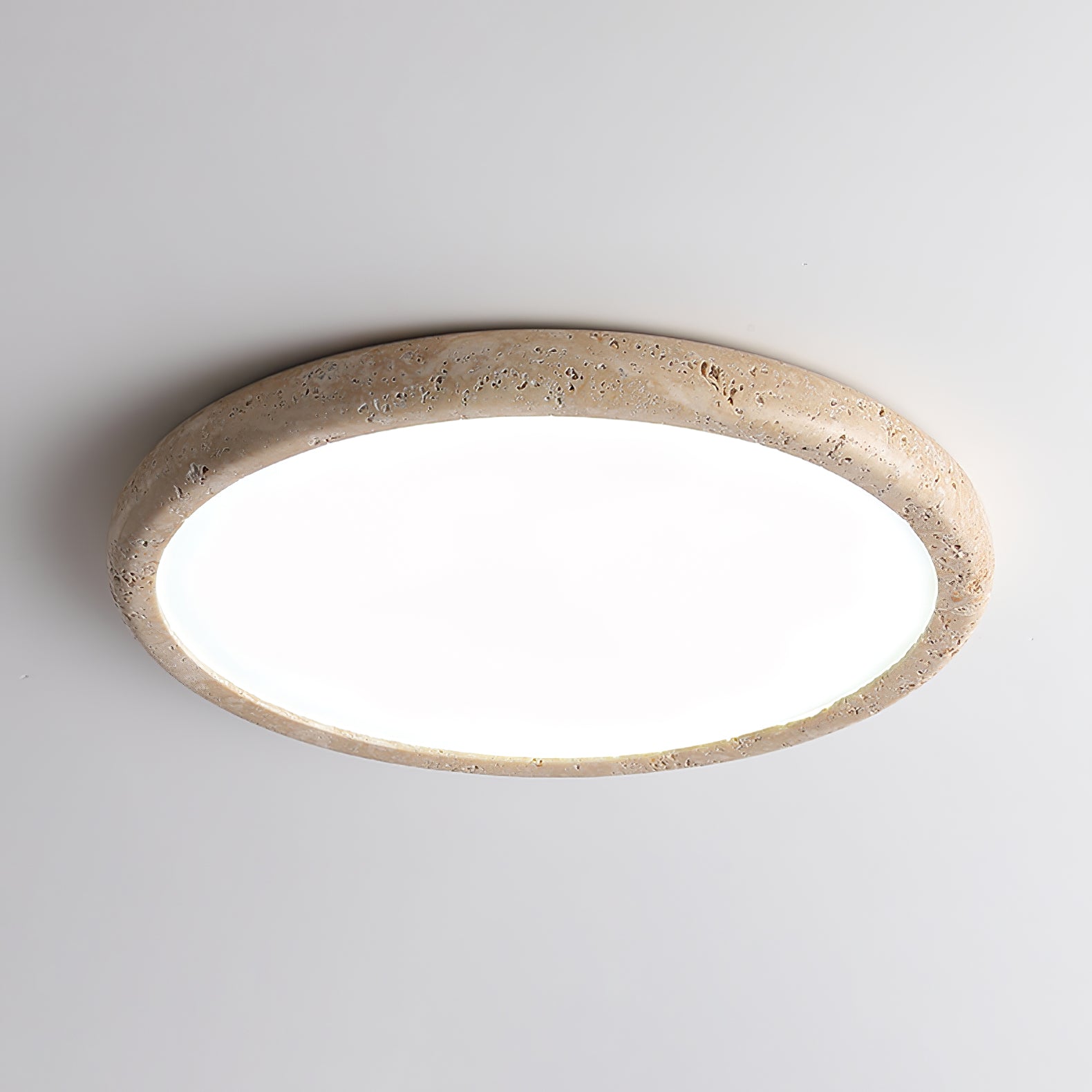 Aurrina Ring Frame Travertine Ceiling Light - Blowlighting