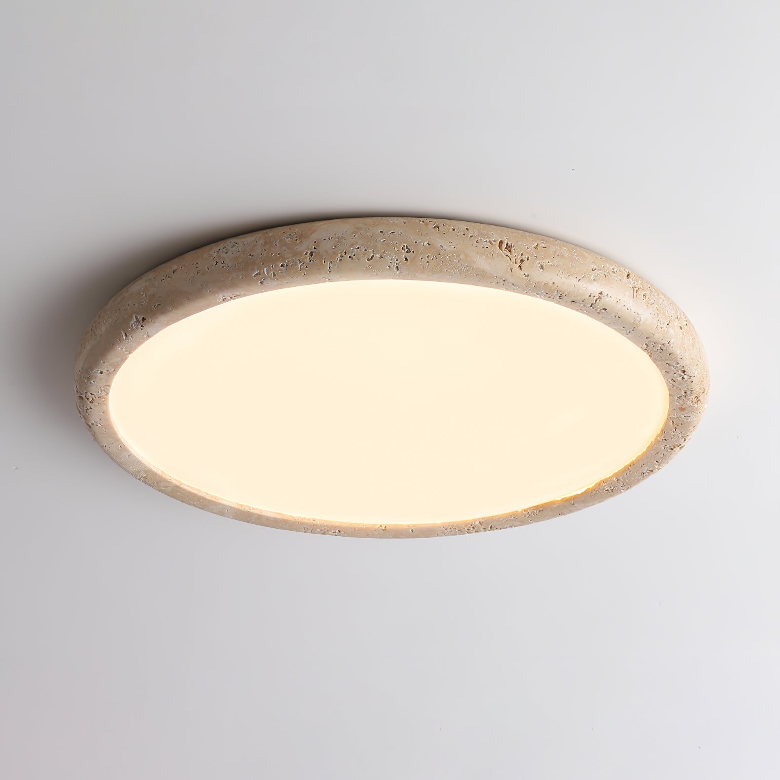 Aurrina Ring Frame Travertine Ceiling Light - Blowlighting