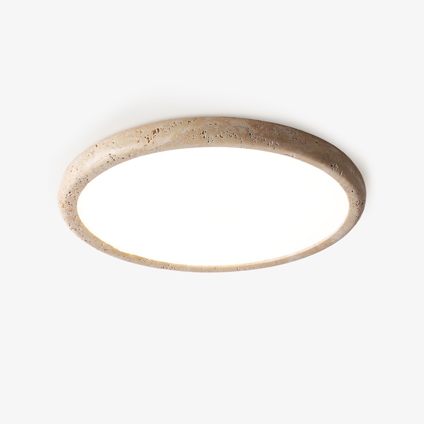Aurrina Ring Frame Travertine Ceiling Light - Blowlighting