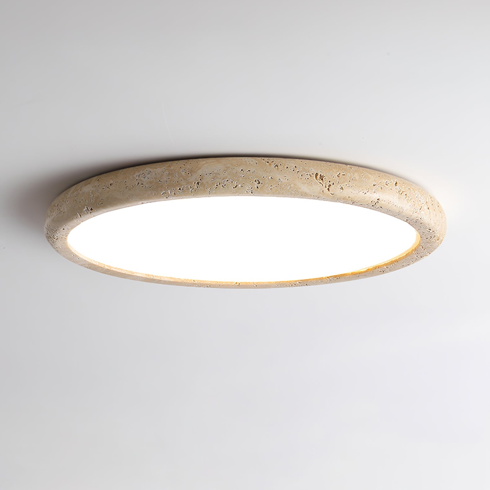 Aurrina Ring Frame Travertine Ceiling Light - Blowlighting