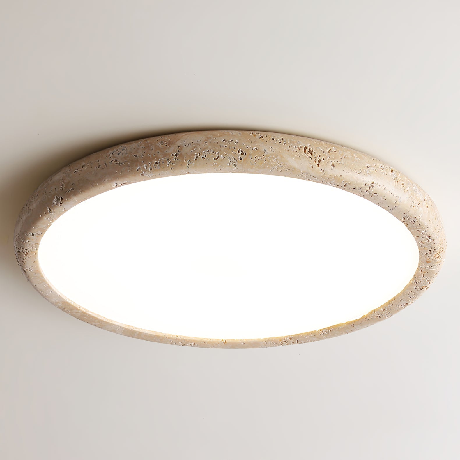 Aurrina Ring Frame Travertine Ceiling Light - Blowlighting