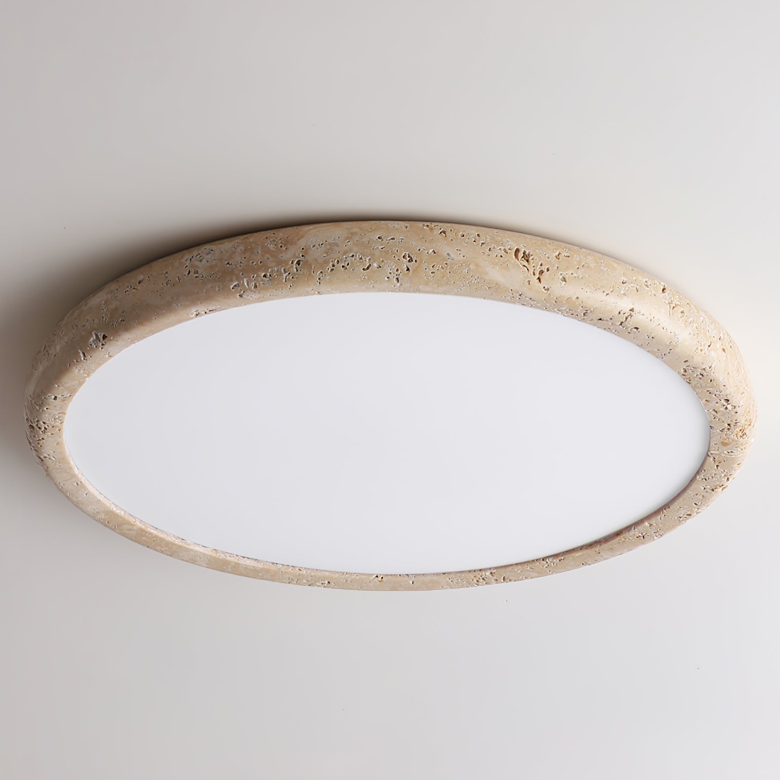 Aurrina Ring Frame Travertine Ceiling Light - Blowlighting