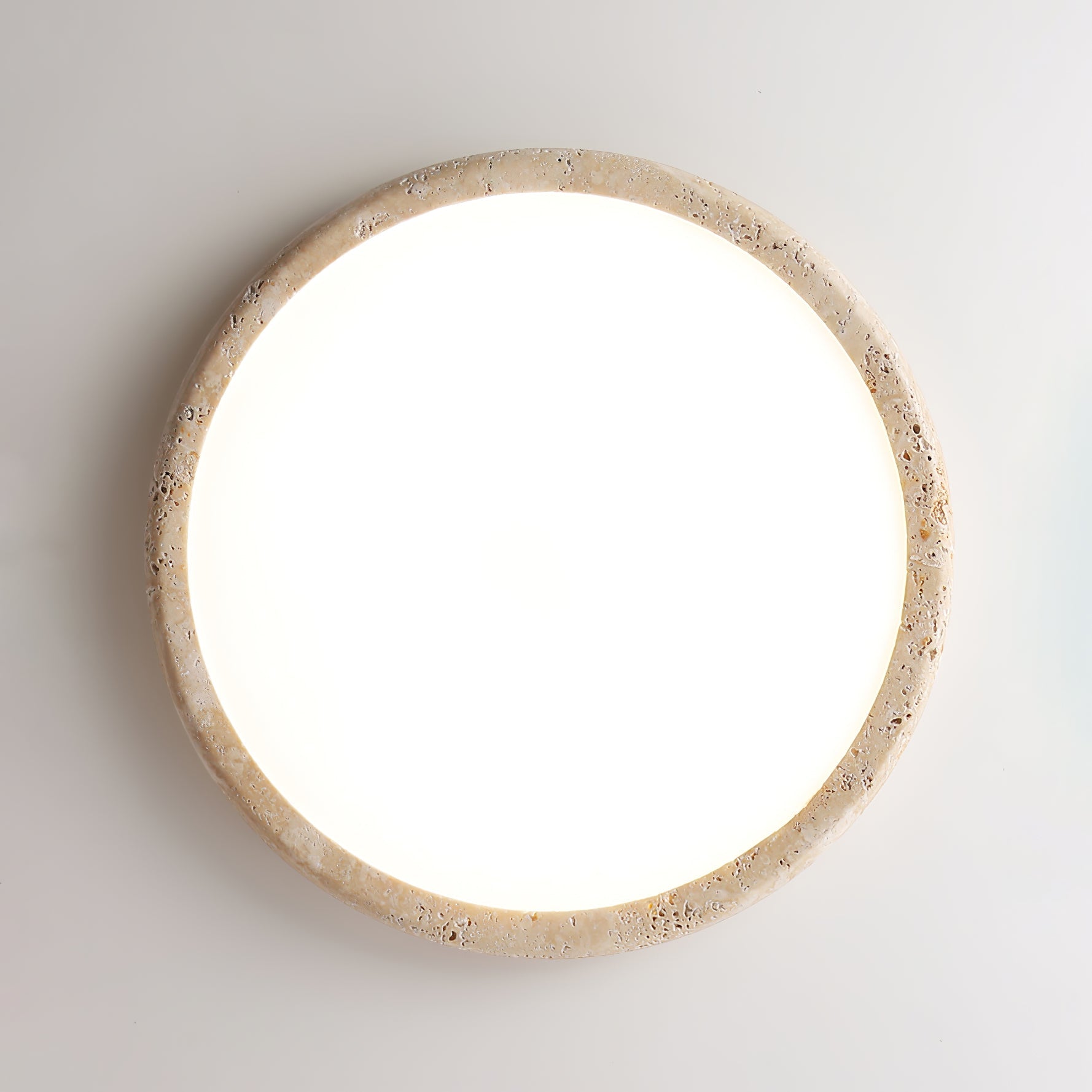 Aurrina Ring Frame Travertine Ceiling Light - Blowlighting