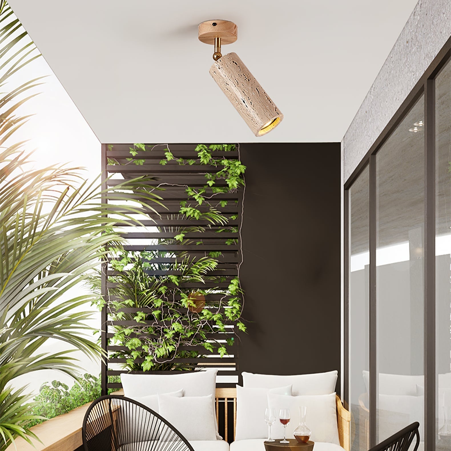 Mycaran Travertine Pendant Light - Blowlighting
