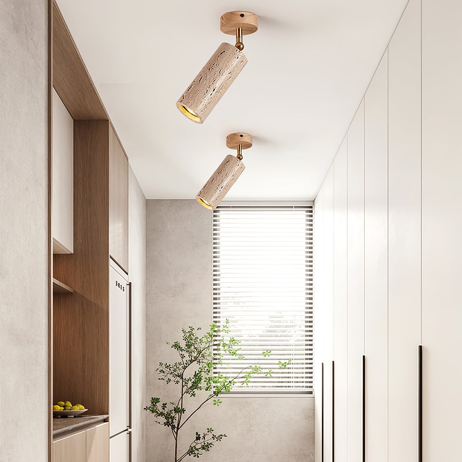 Mycaran Travertine Pendant Light - Blowlighting