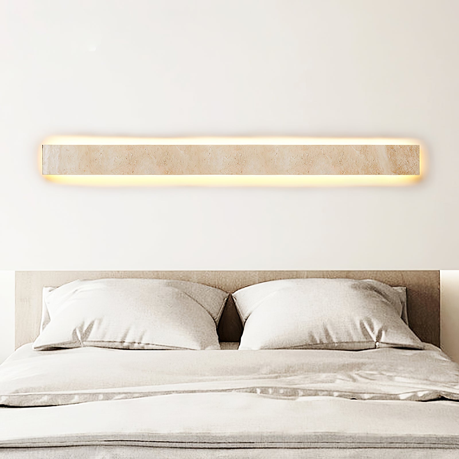Olnorir Slim Rectangle Travertine Wall Light - Blowlighting