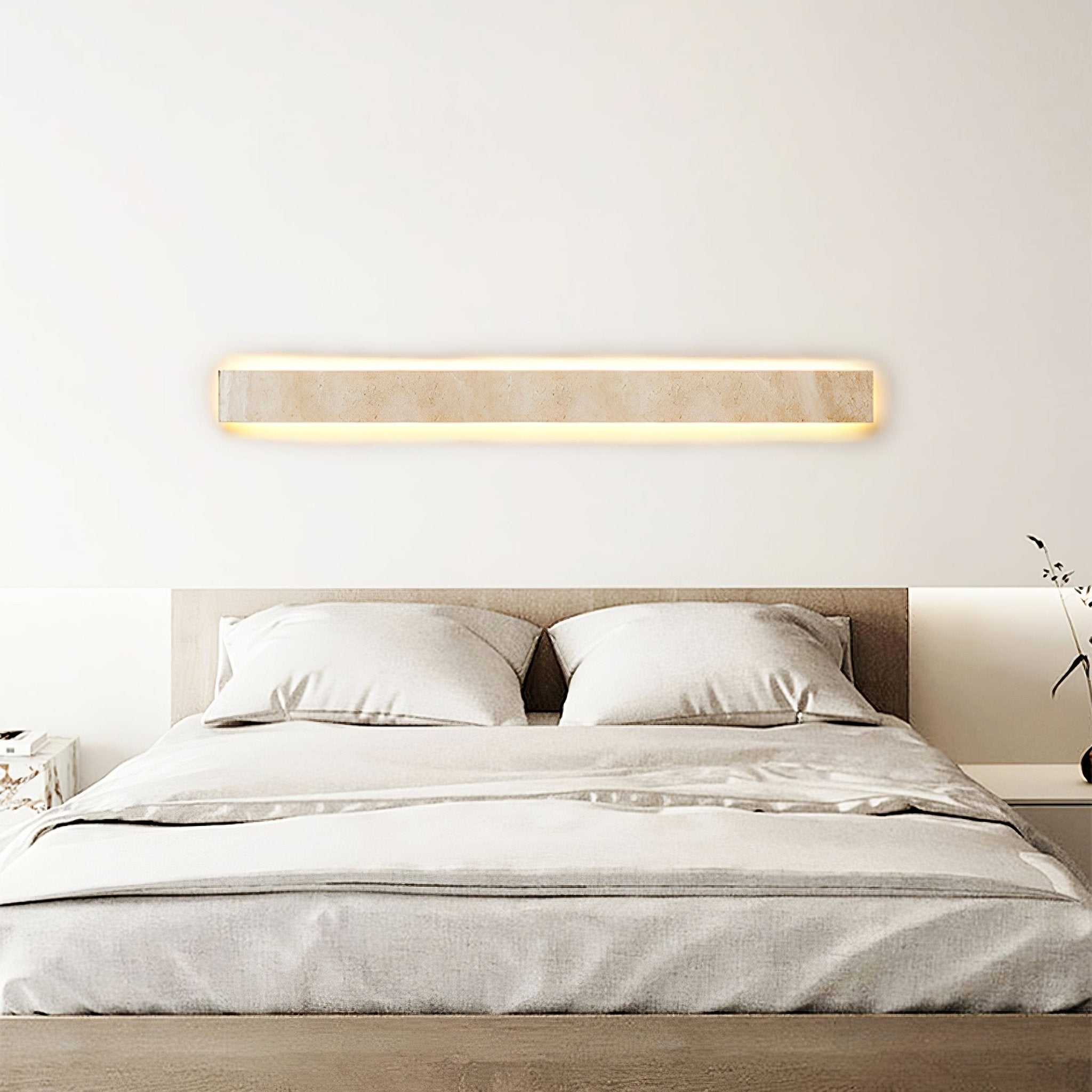 Olnorir Slim Rectangle Travertine Wall Light - Blowlighting