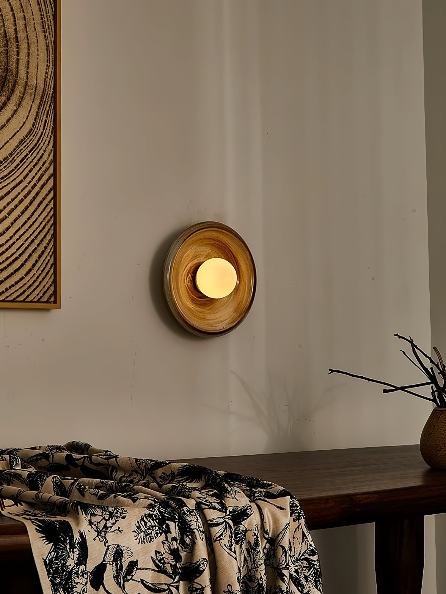 Solace Rustic Marble Wall Lamp - Blowlighting