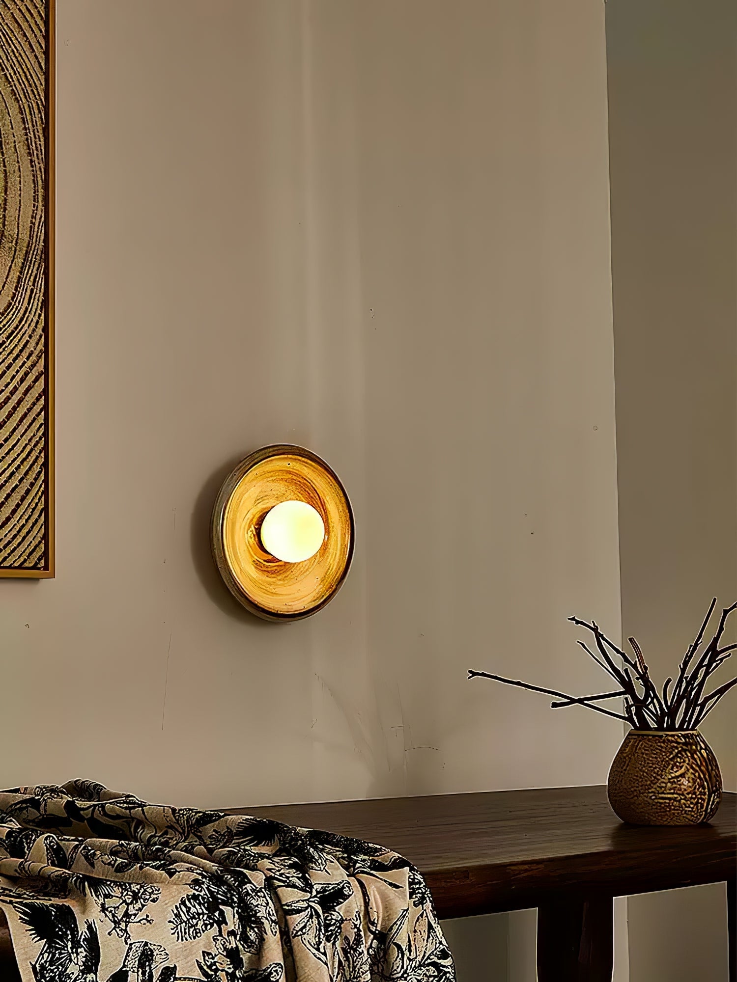 Solace Rustic Marble Wall Lamp - Blowlighting