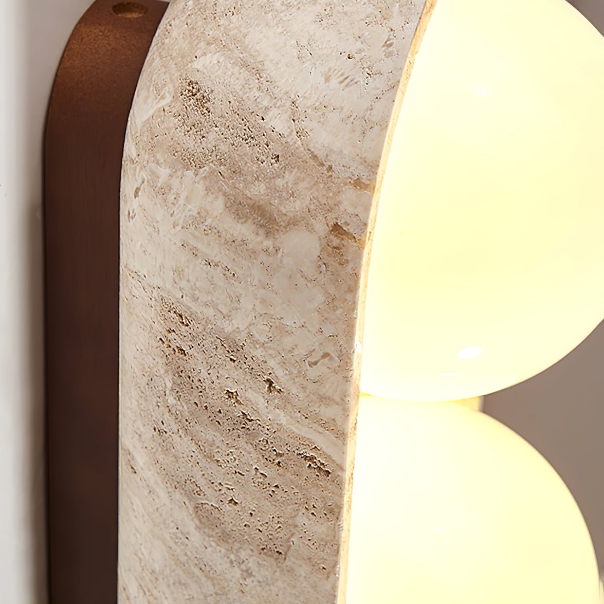 Trio Globe Travertine Wall Sconce - Blowlighting