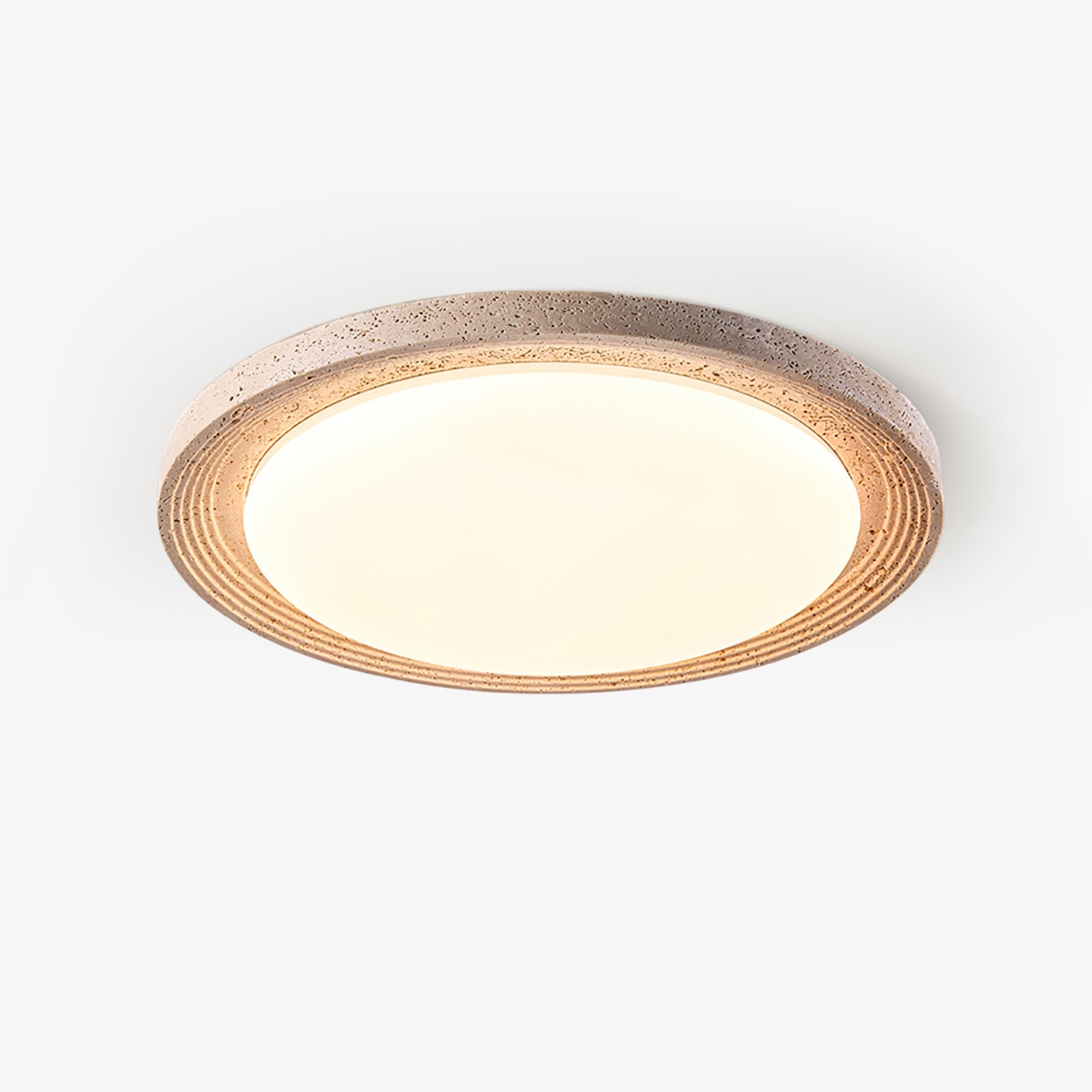 Olphaan Ringed Travertine Ceiling Light - Blowlighting