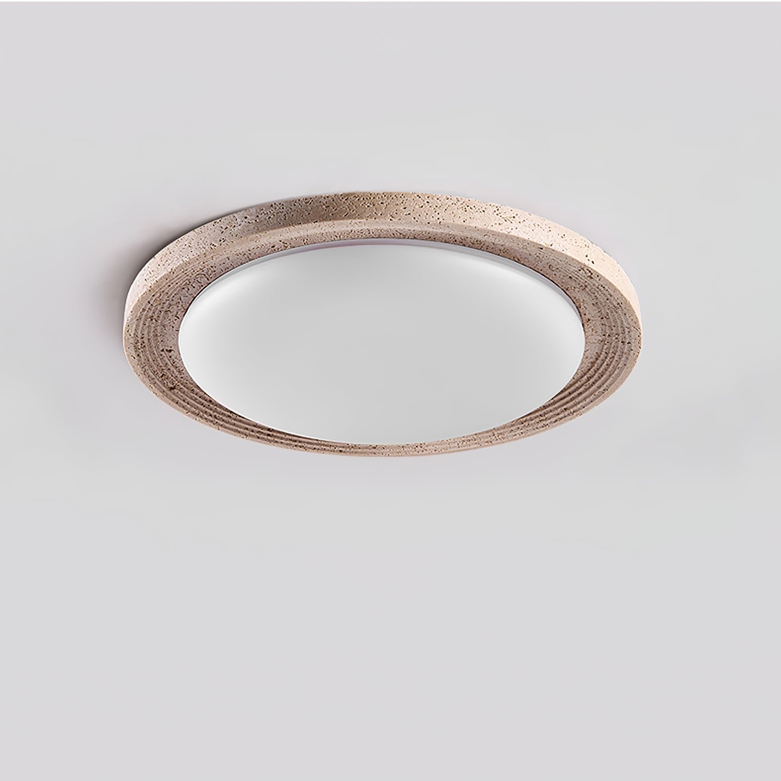 Olphaan Ringed Travertine Ceiling Light - Blowlighting